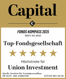 VermögenPlus Grafik: Auszeichnung Capital Höchstnote als Top-Fondsgesellschaft